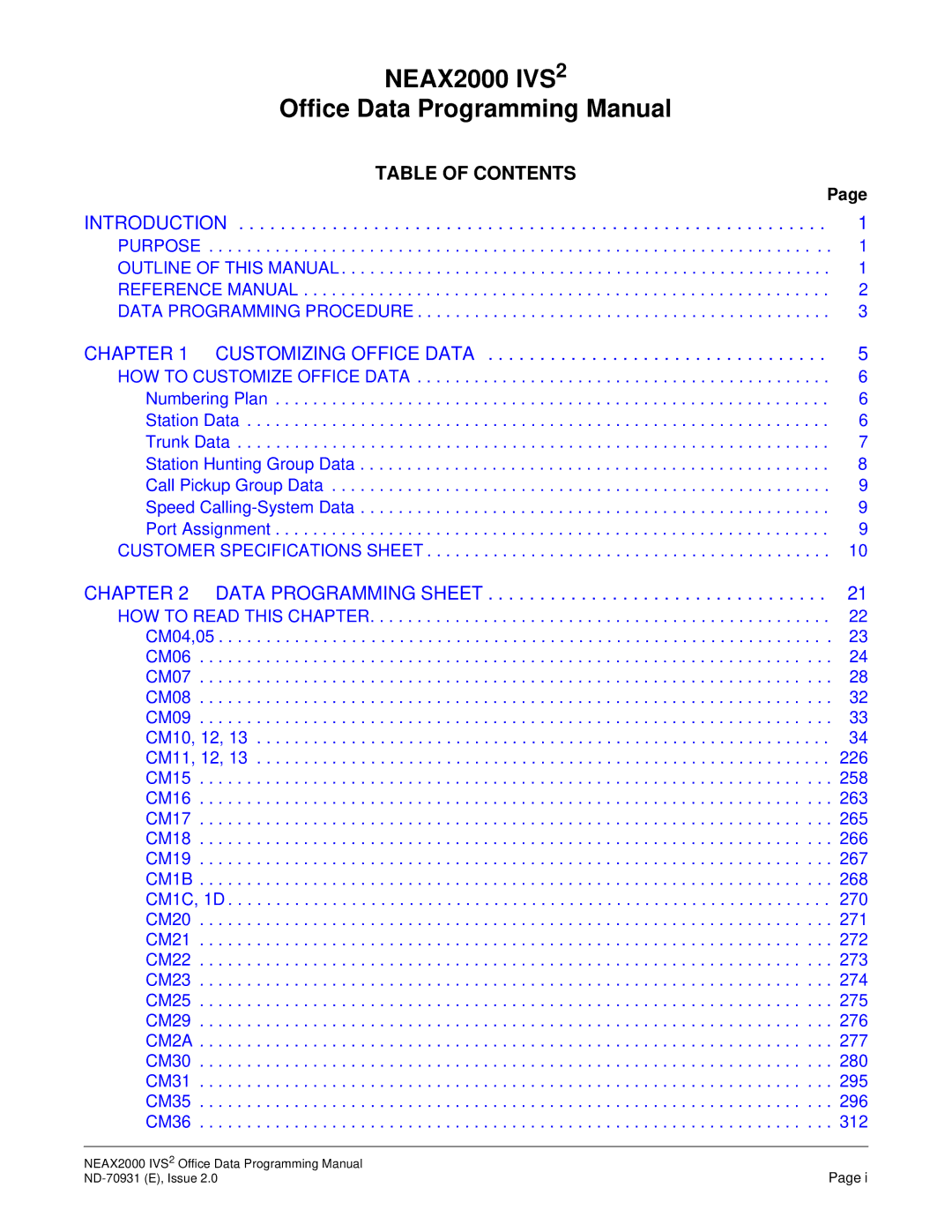 NEC NEAX2000 IVS2 manual 