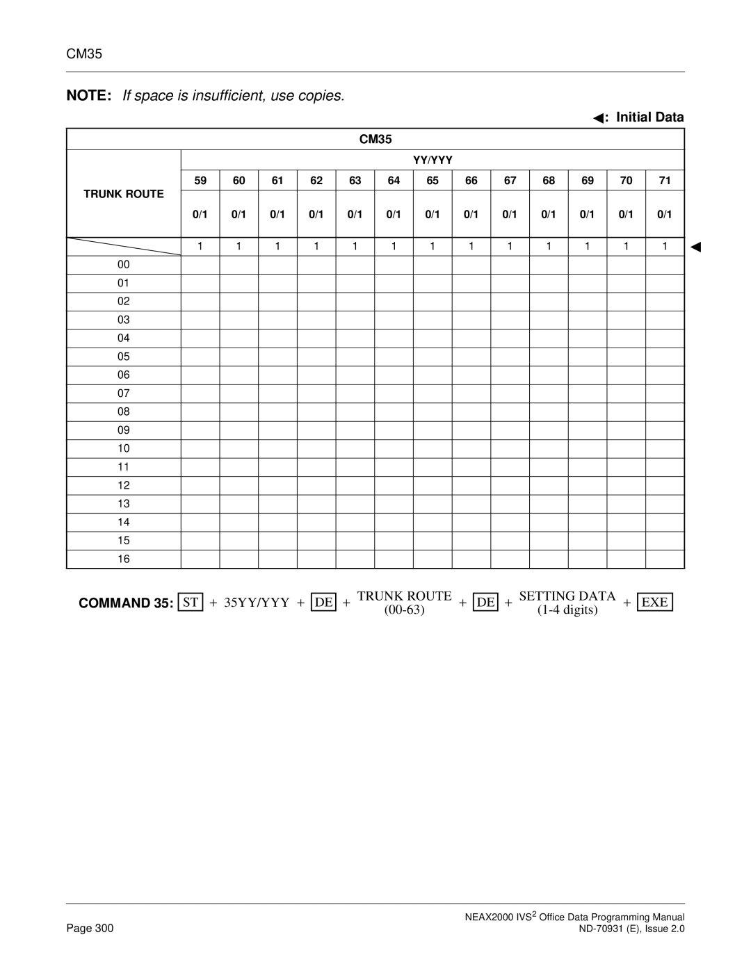 NEC NEAX2000 IVS2 manual 35YY/YYY + 