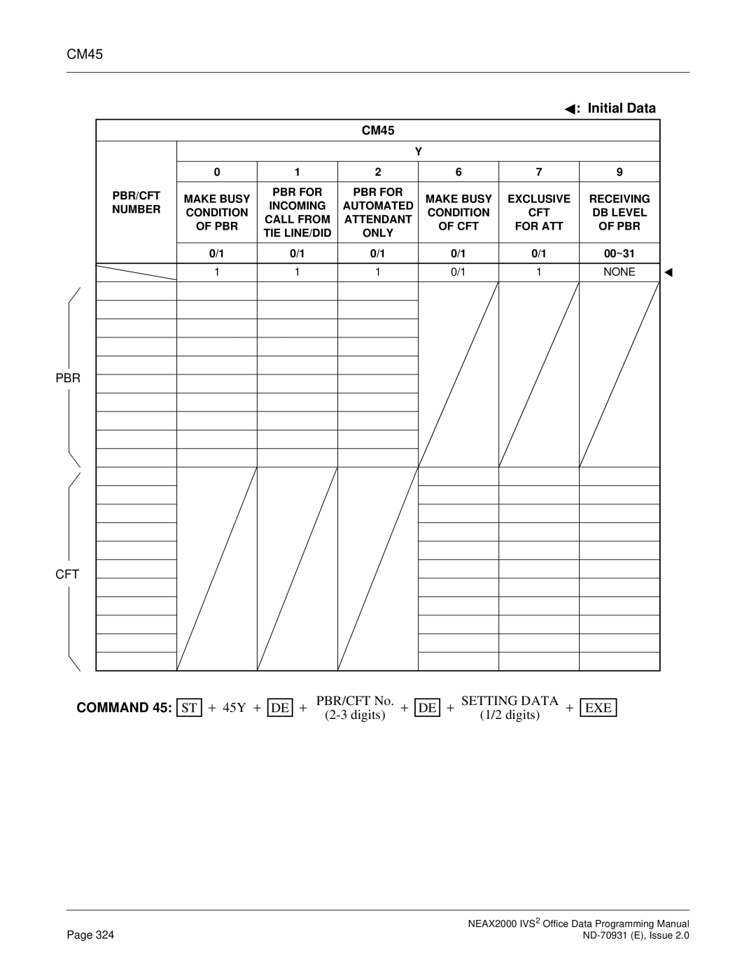 NEC NEAX2000 IVS2 manual CM45 