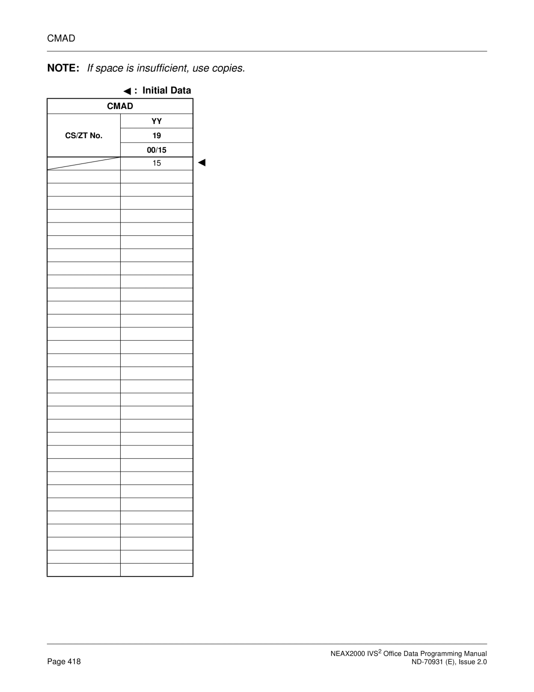 NEC NEAX2000 IVS2 manual 00/15 