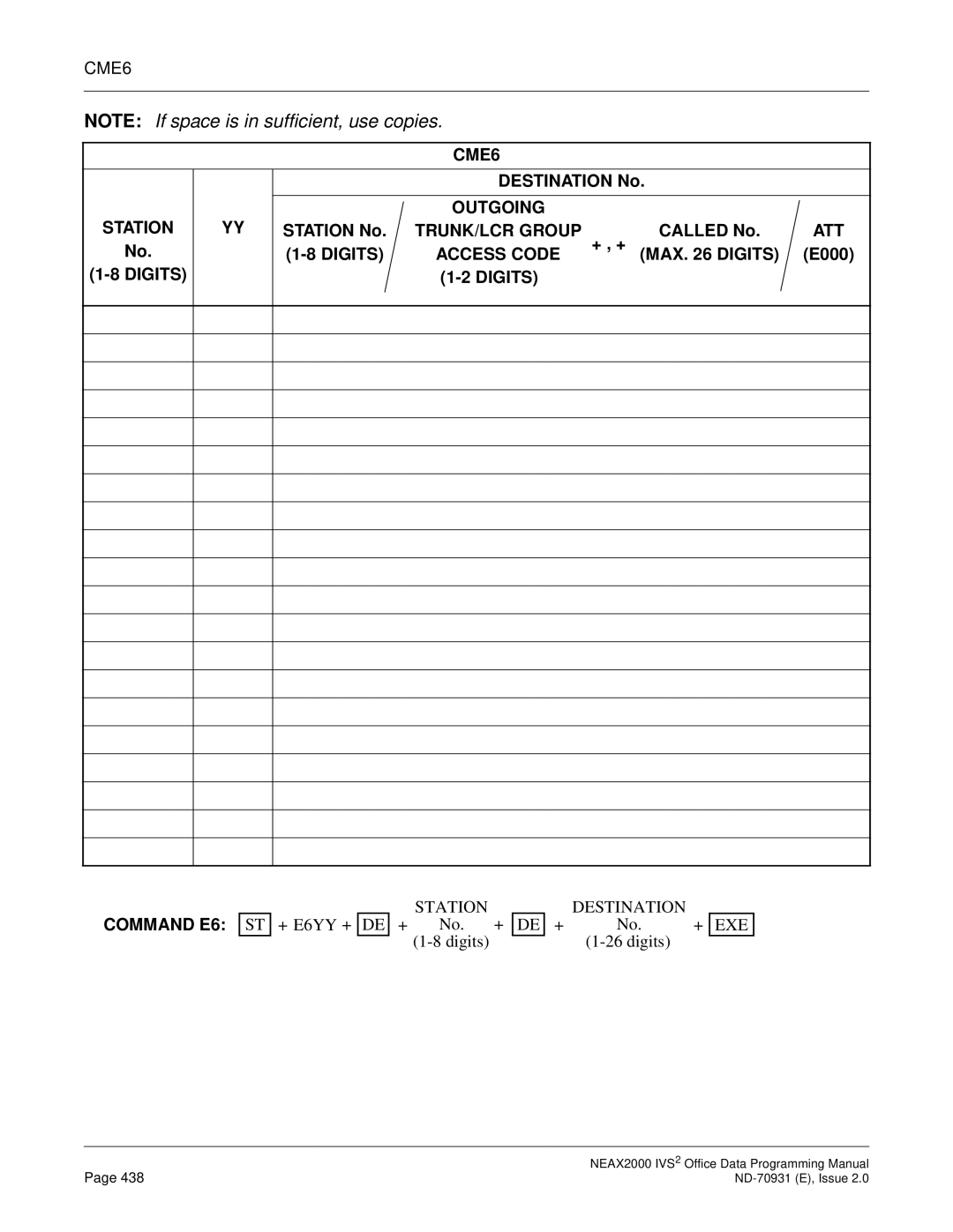 NEC NEAX2000 IVS2 manual + , + Called No 