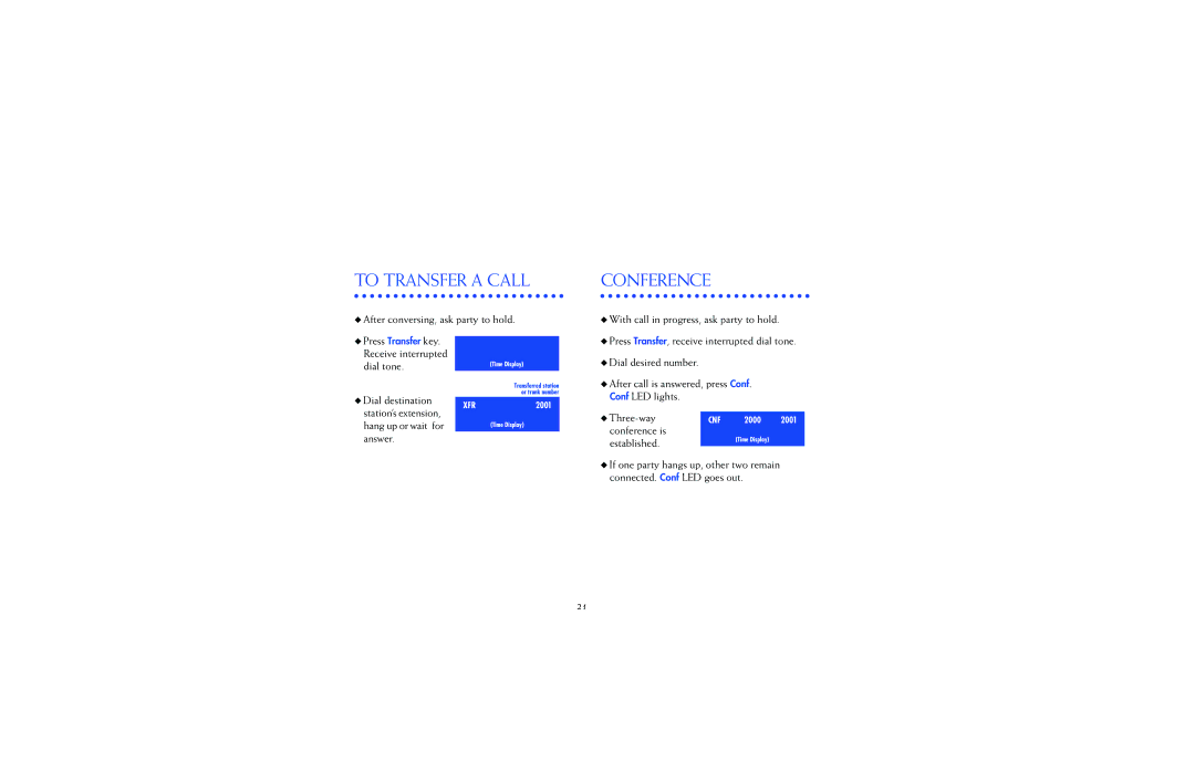 NEC NEAX2000IPS manual To Transfer a Call, Conference 