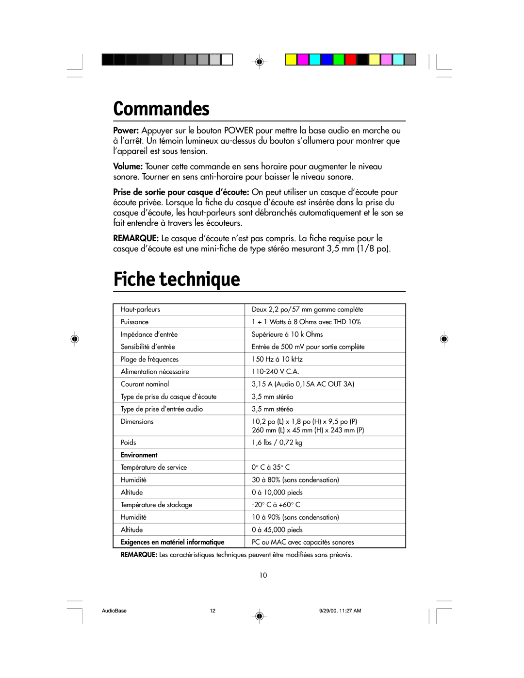 NEC NEC Display Solutions USER'S MANUAL AccuSync user manual Commandes, Fiche technique 