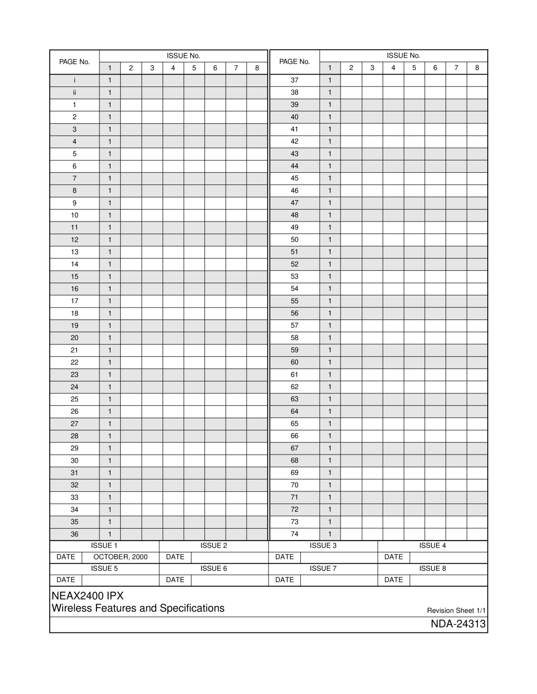 NEC nec specifications NEAX2400 IPX 