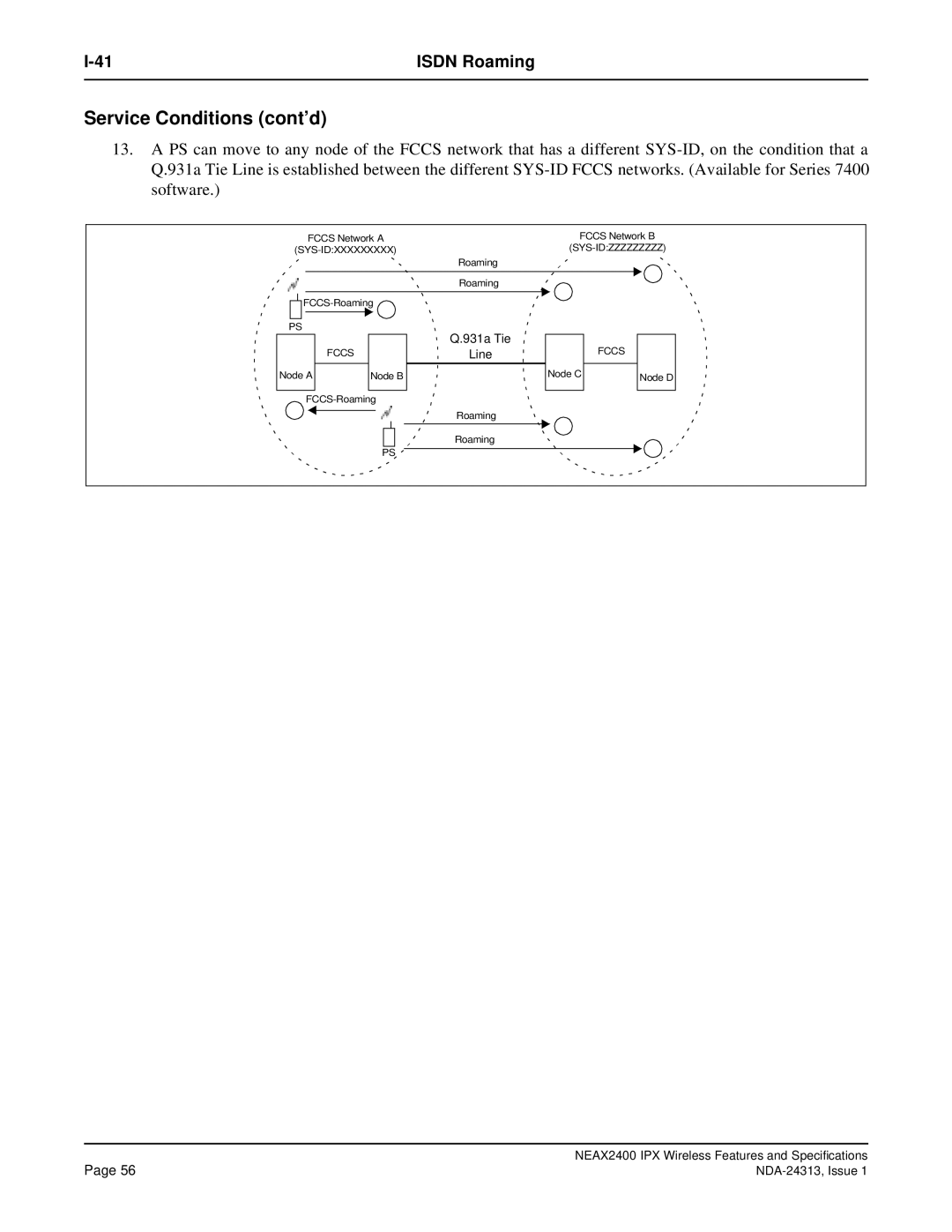 NEC nec specifications 931a Tie Line 