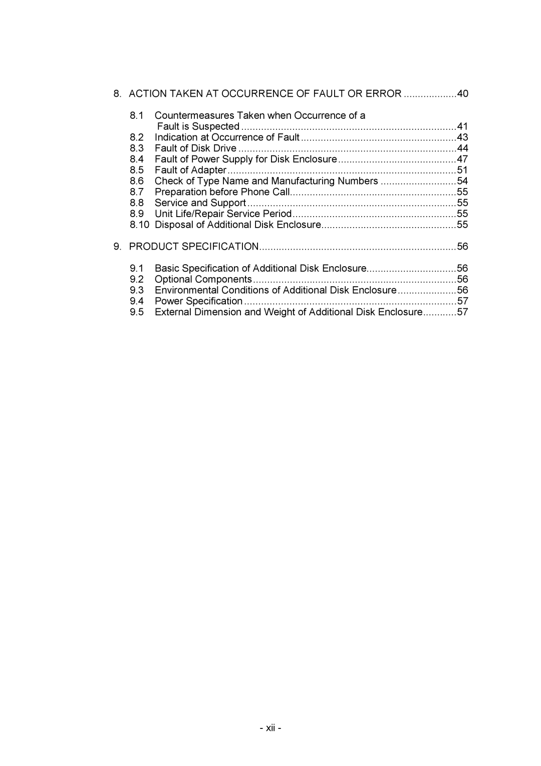 NEC NF2300-SE41E manual Action Taken AT Occurrence of Fault or Error 