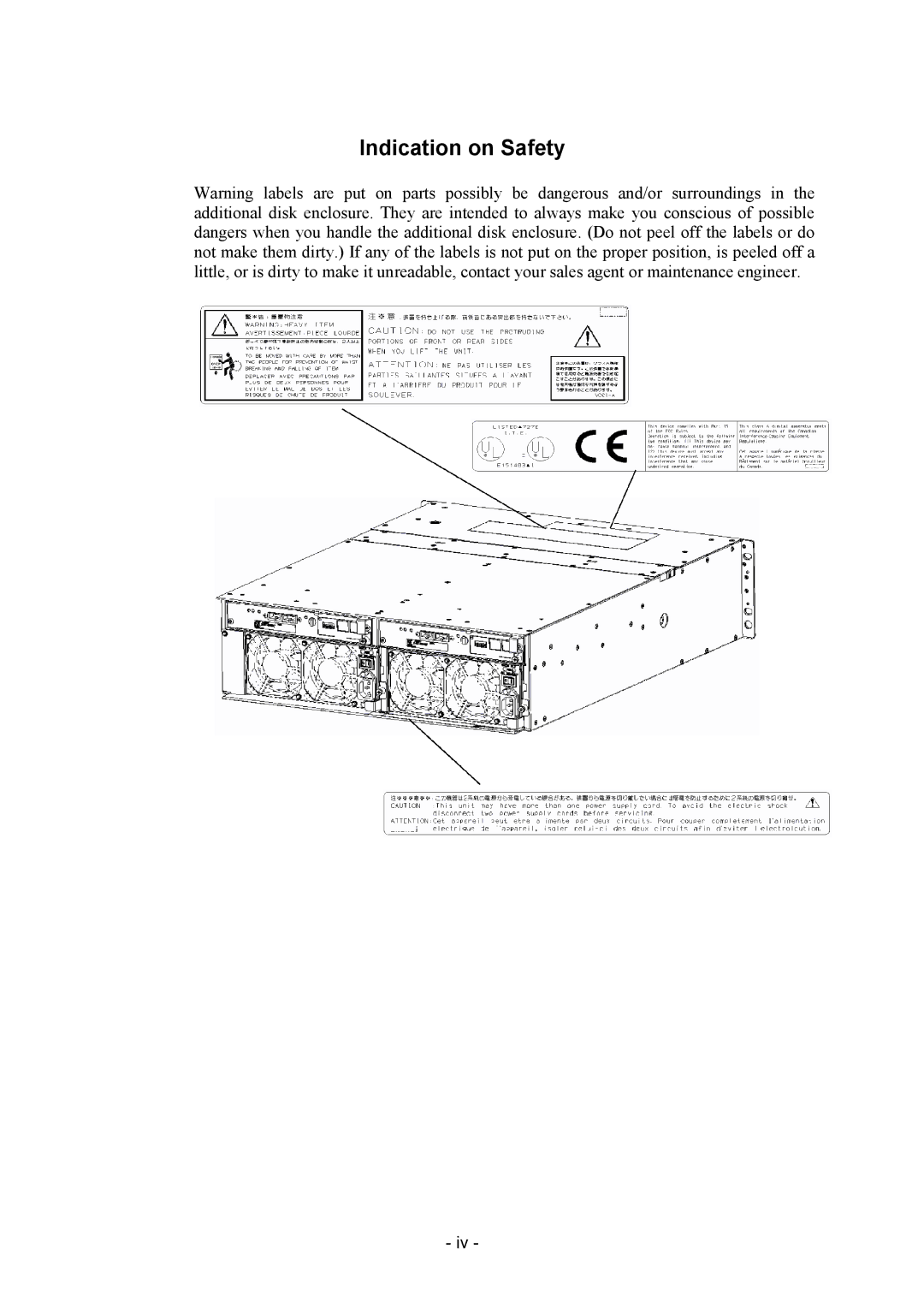 NEC NF2300-SE41E manual Indication on Safety 