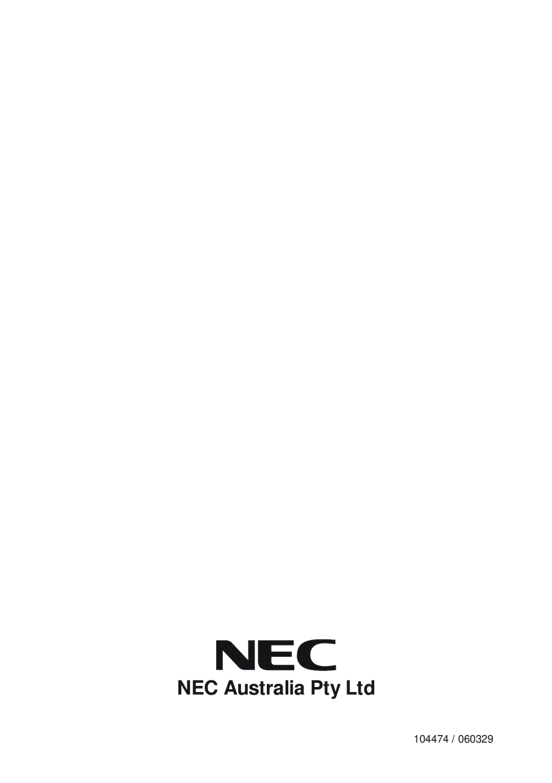 NEC NLT-23WQ user manual 104474 