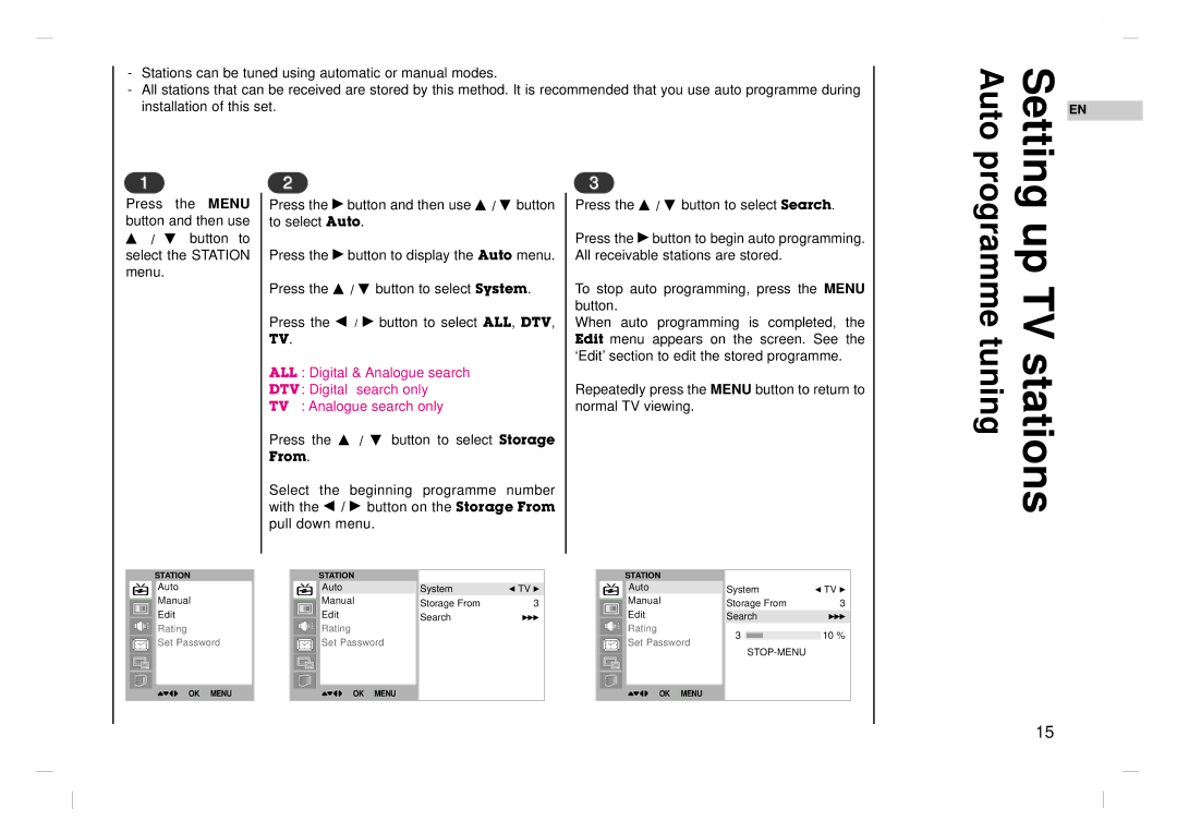 NEC NLT-32HD1, NLT-26HD1, NLT-42HD1 owner manual Up TV stations programme tuning 