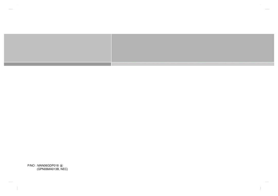 NEC NLT-26HD1, NLT-32HD1, NLT-42HD1 owner manual No MAN06GDP018 a GPN06MA013B, NEC 