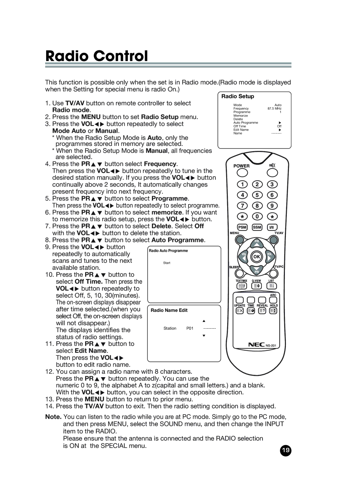 NEC NLT-32W manual 