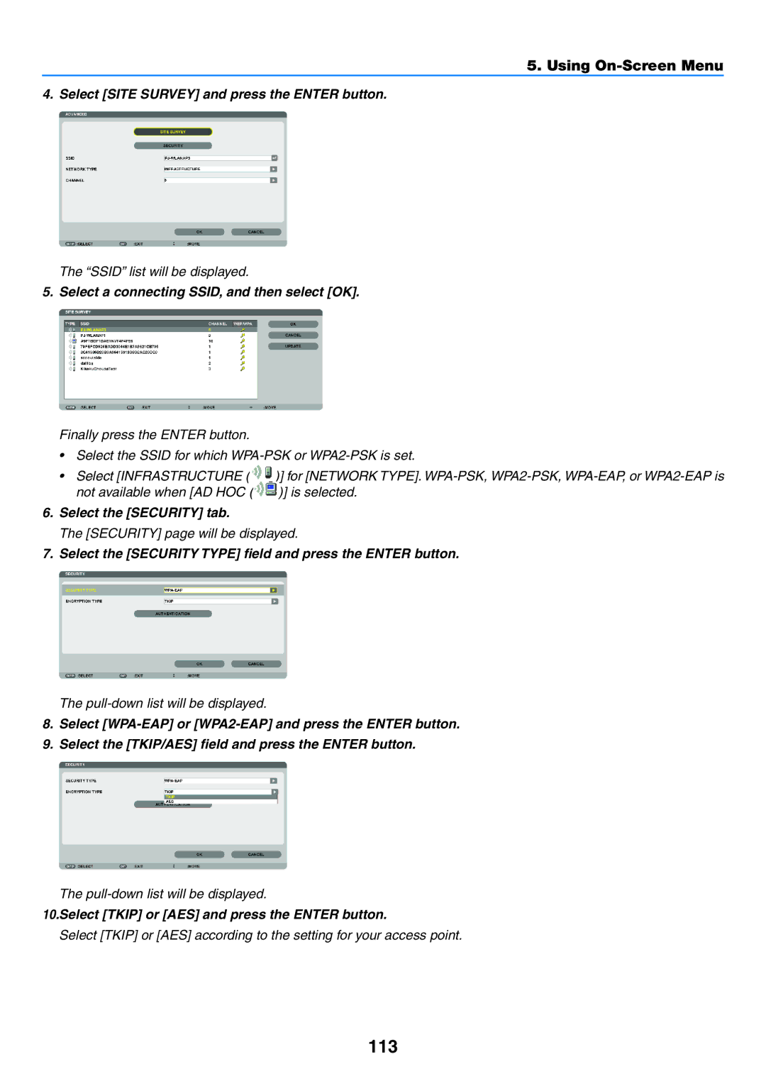 NEC NP-P350W, NP-P420X, NP-P350X user manual 113 