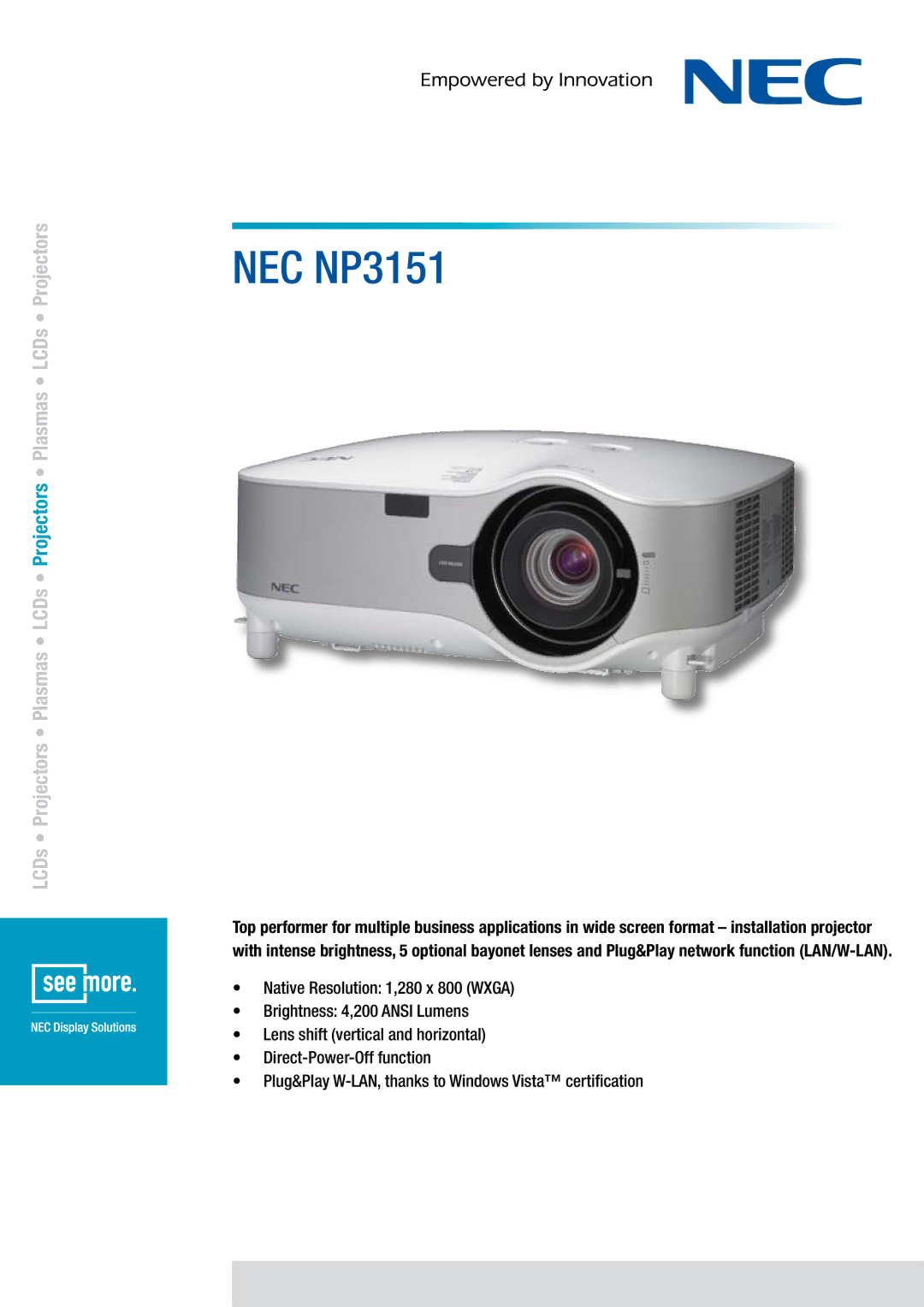 NEC manual NEC NP3151 