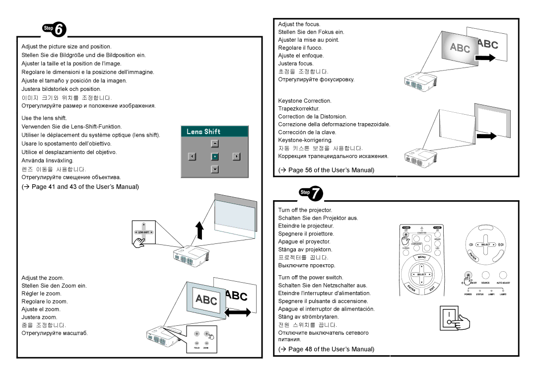 NEC NP4100W manual and 43 of the User’s Manual 