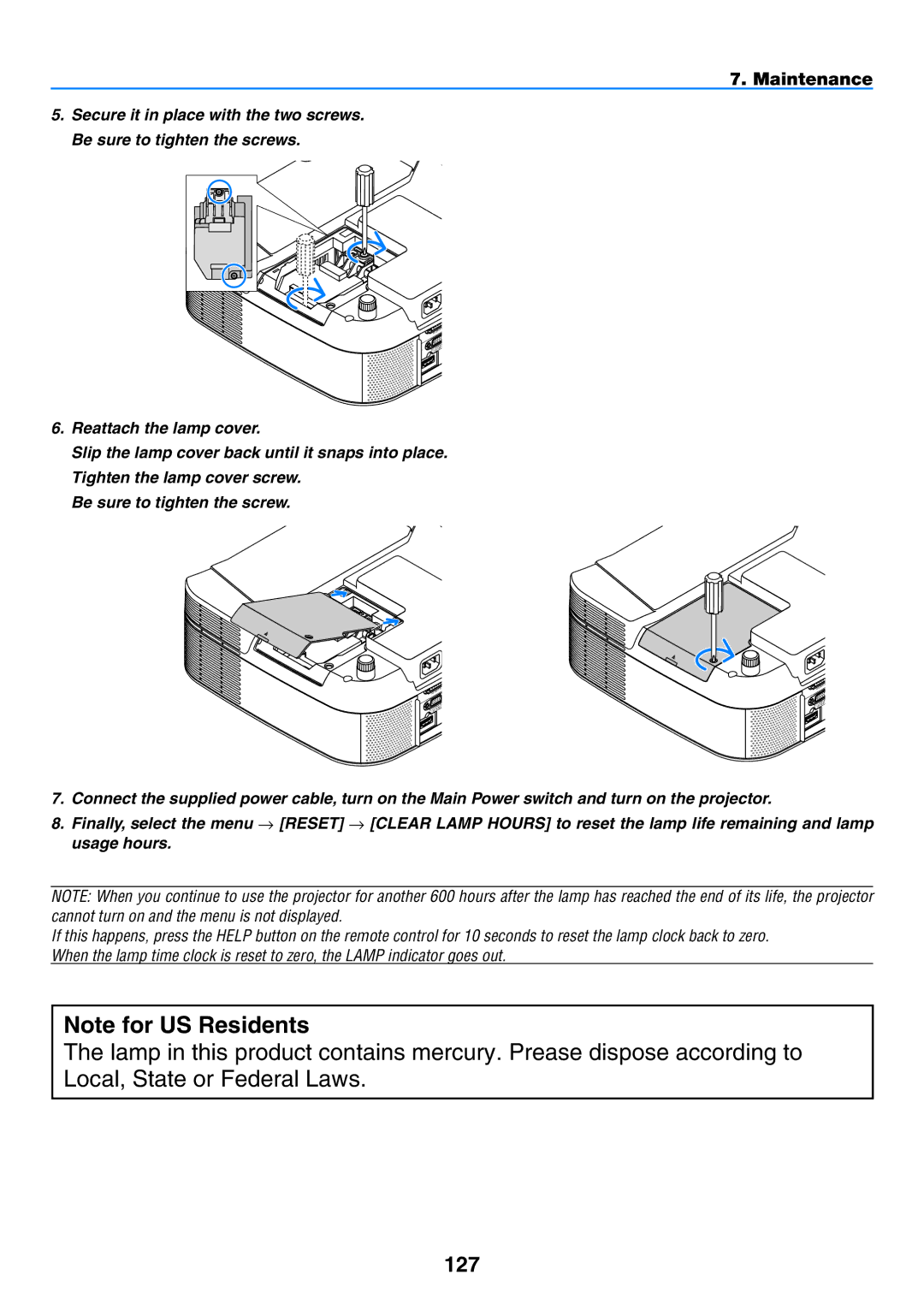 NEC NP901W user manual 127 