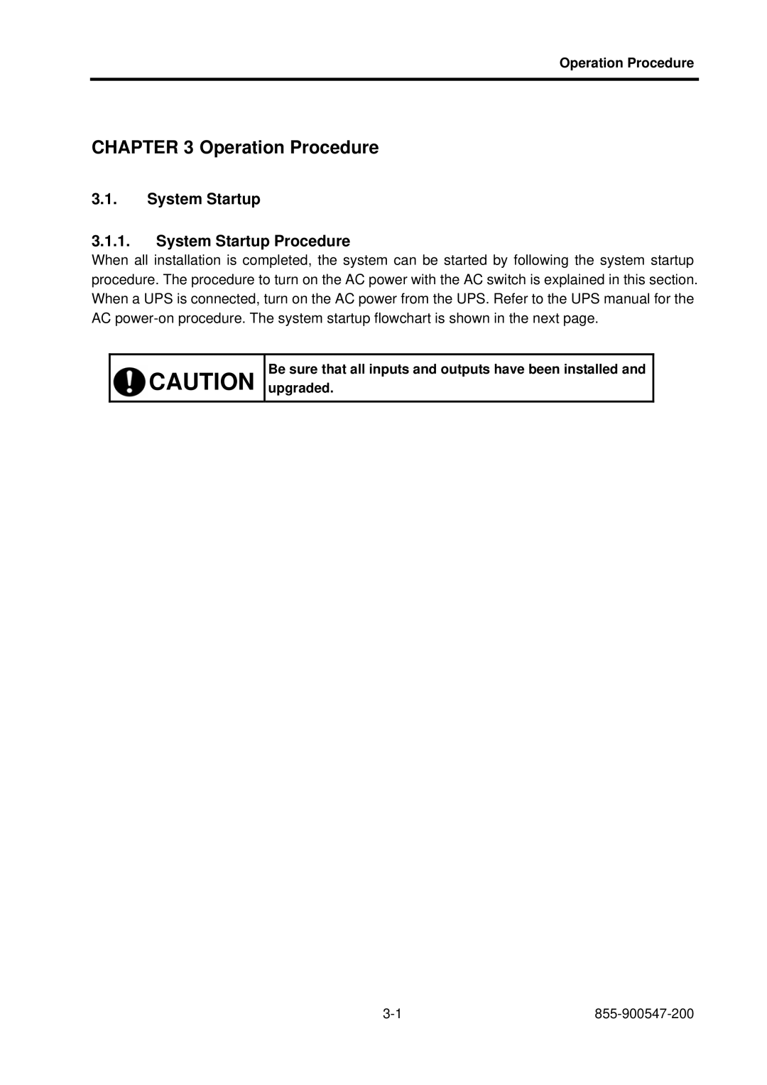 NEC TX7/i9610, NX7700i/5040H-32, NX7700i/5080H-32 Operation Procedure, System Startup System Startup Procedure 