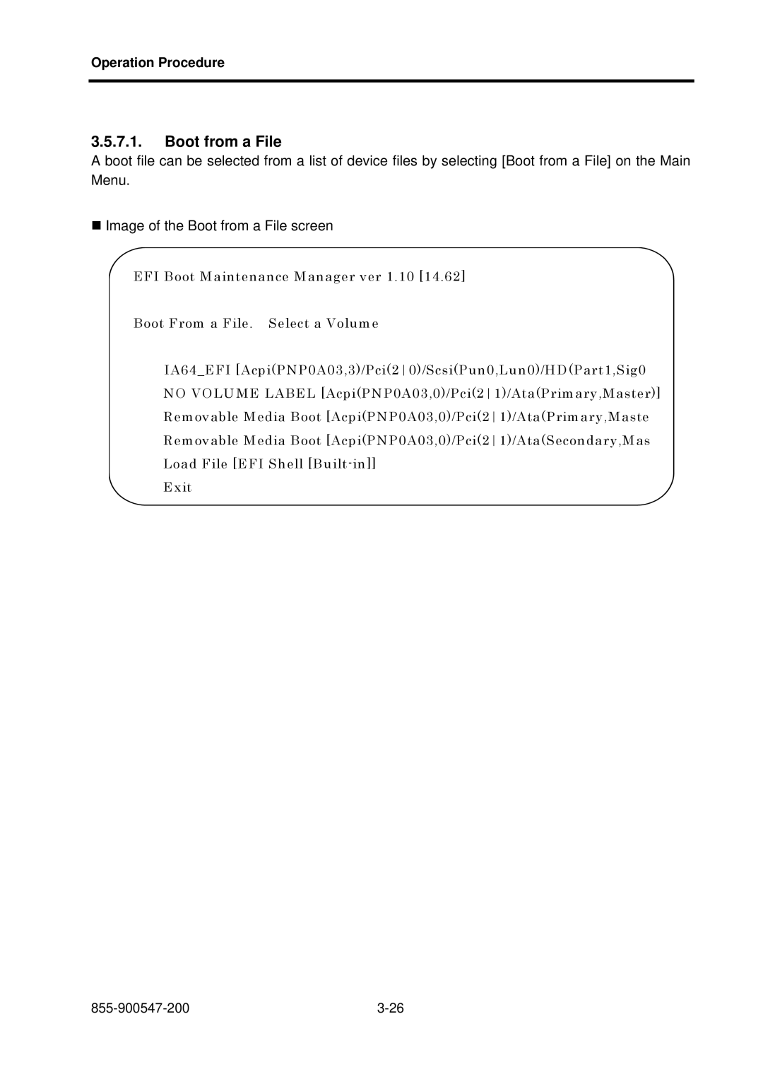 NEC NX7700i/5080H-32, NX7700i/5040H-32, TX7/i9610 operation manual Boot from a File 