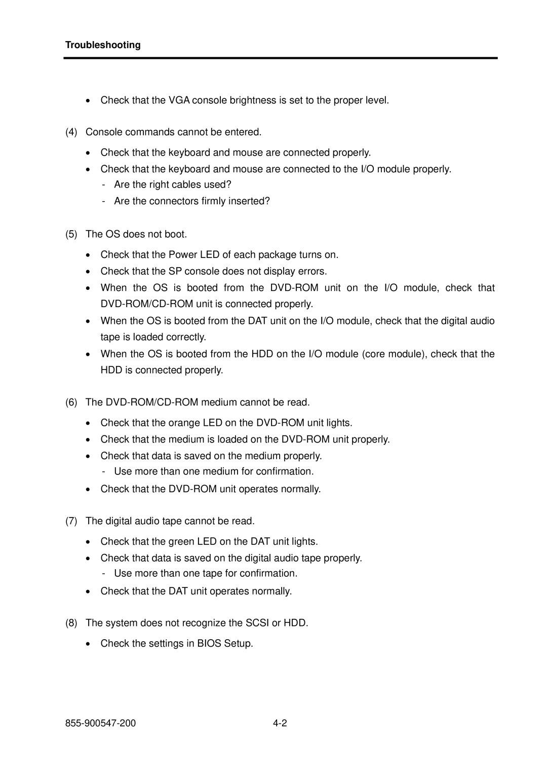 NEC TX7/i9610, NX7700i/5040H-32, NX7700i/5080H-32 operation manual 855-900547-200 