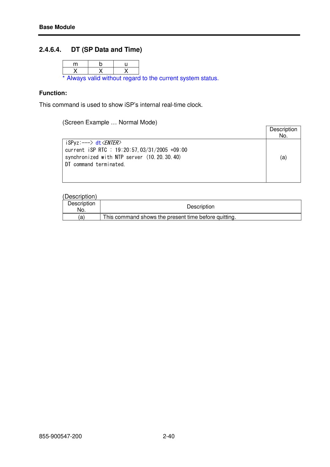 NEC TX7/i9610, NX7700i/5040H-32, NX7700i/5080H-32 operation manual DT SP Data and Time 