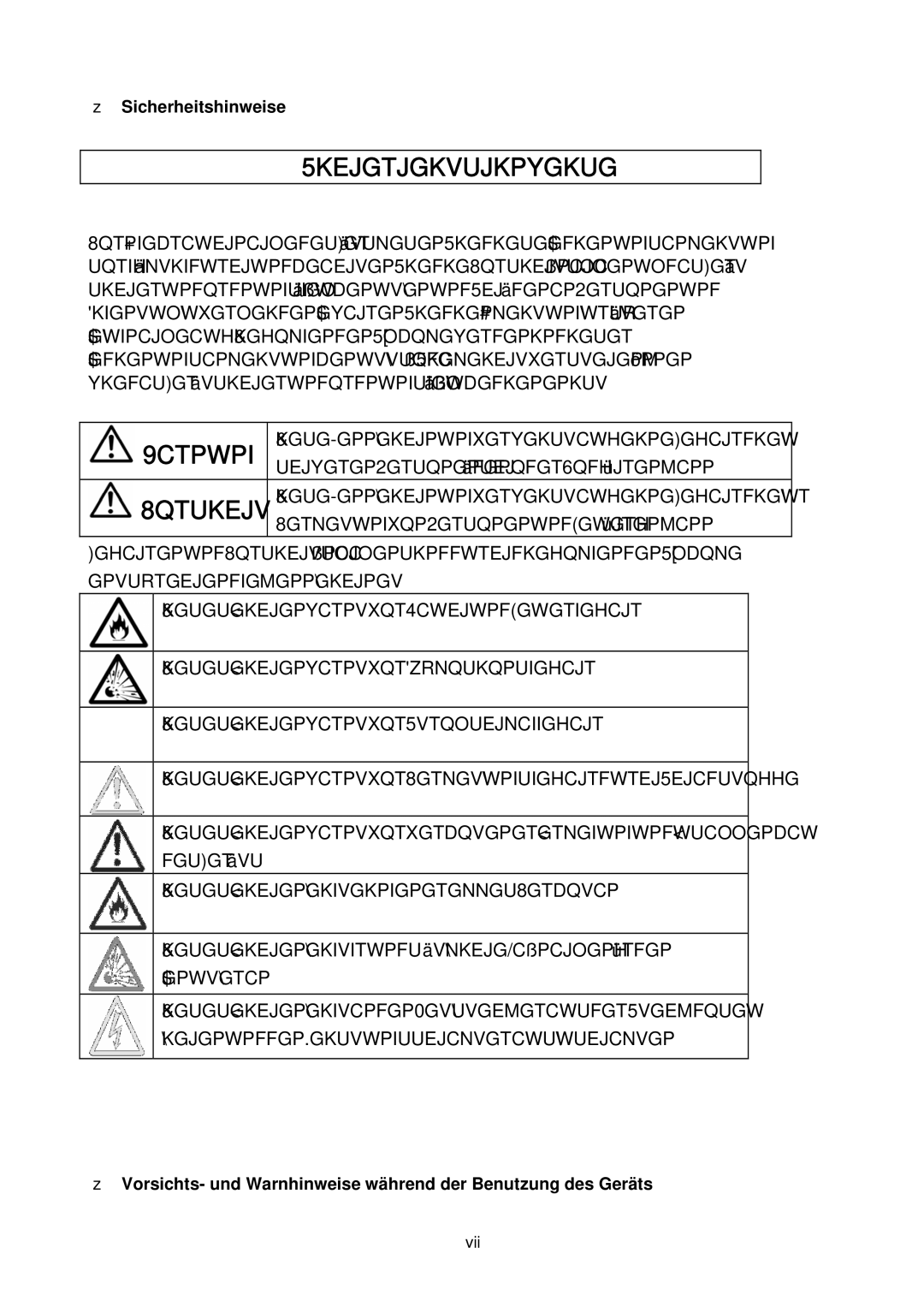 NEC NX7700i/5080H-32, NX7700i/5040H-32, TX7/i9610 operation manual Sicherheitshinweise 