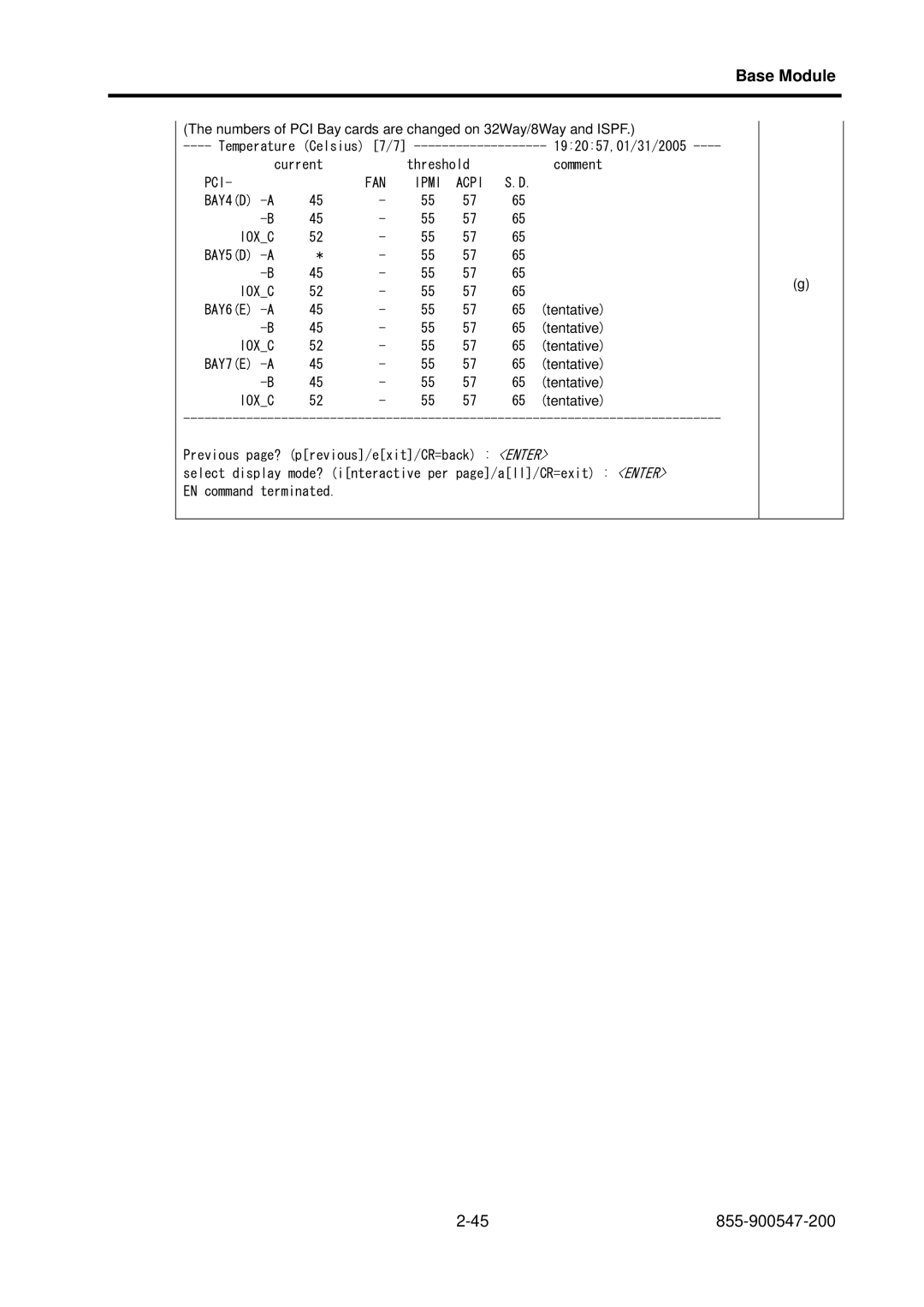 NEC NX7700i/5040H-32, TX7/i9610, NX7700i/5080H-32 operation manual PCI FAN Ipmi Acpi 