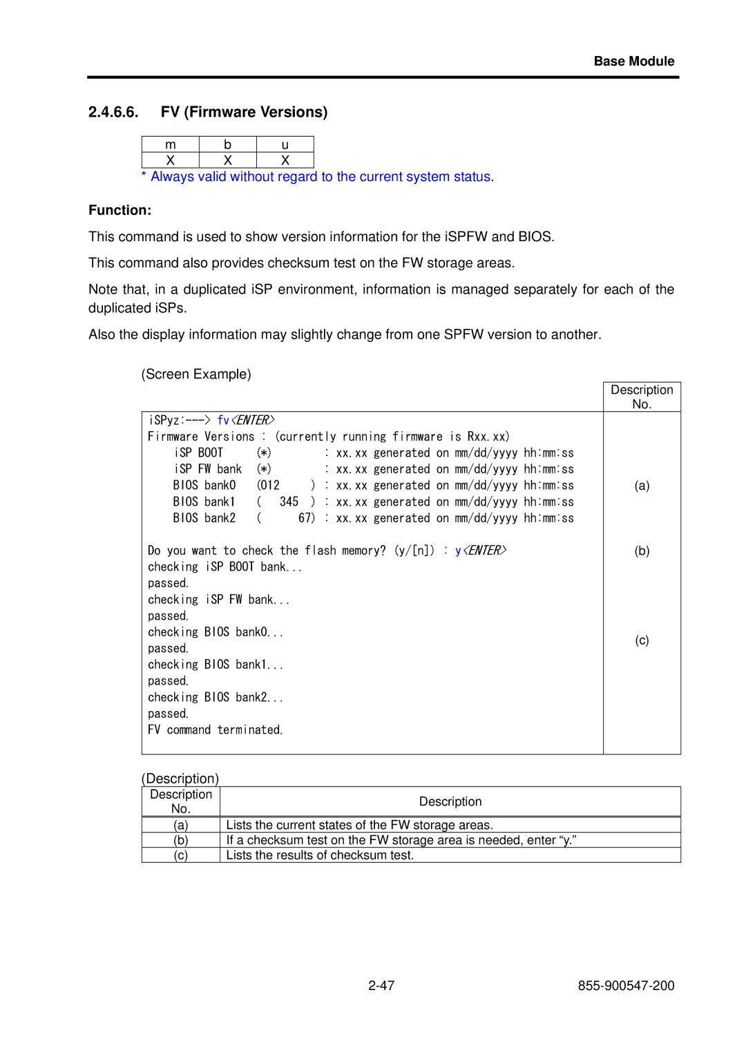 NEC NX7700i/5080H-32, NX7700i/5040H-32, TX7/i9610 operation manual FV Firmware Versions 