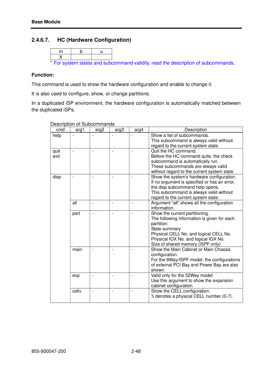 NEC NX7700i/5040H-32, TX7/i9610, NX7700i/5080H-32 operation manual HC Hardware Configuration 