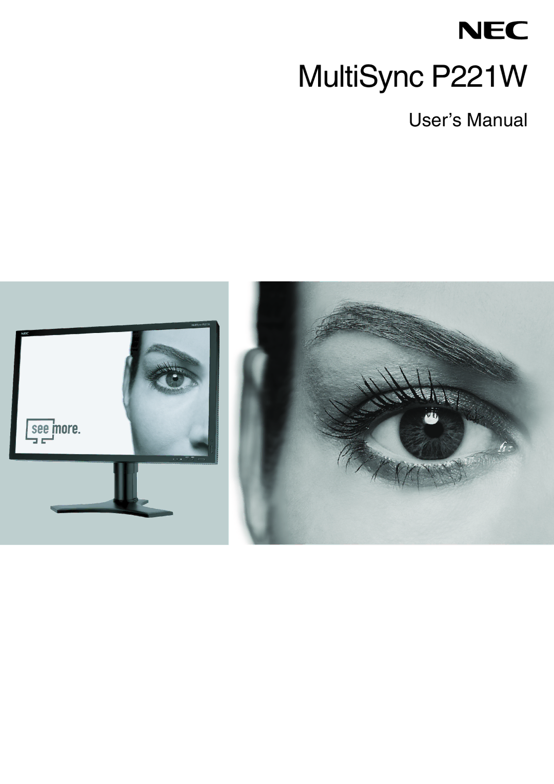 NEC user manual MultiSync P221W 