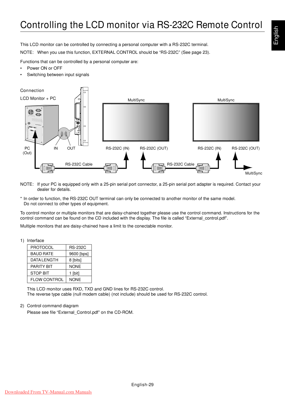 NEC P521 user manual Connection, English-29 