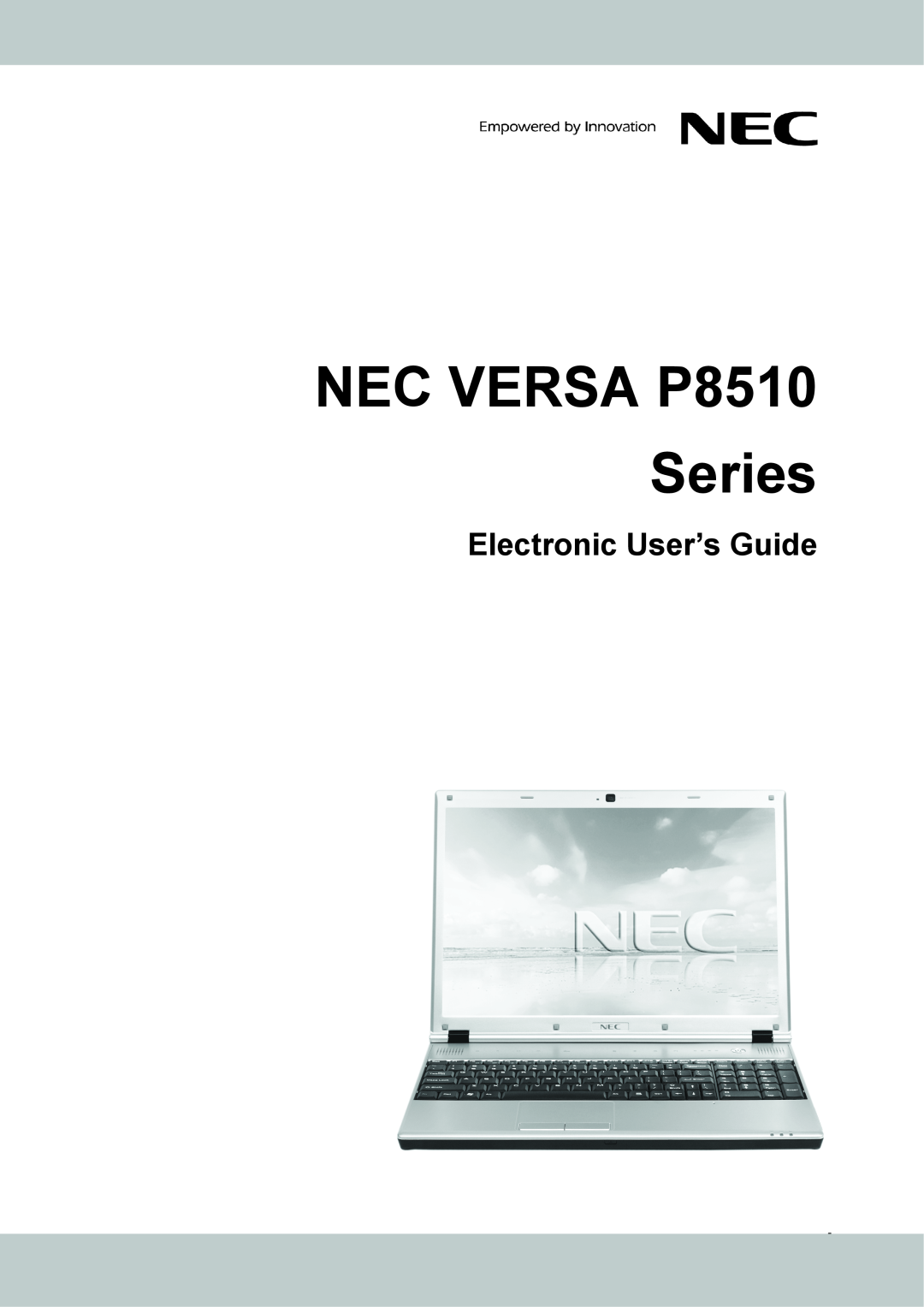 NEC manual NEC VERSA P8510 Series, Electronic User’s Guide 