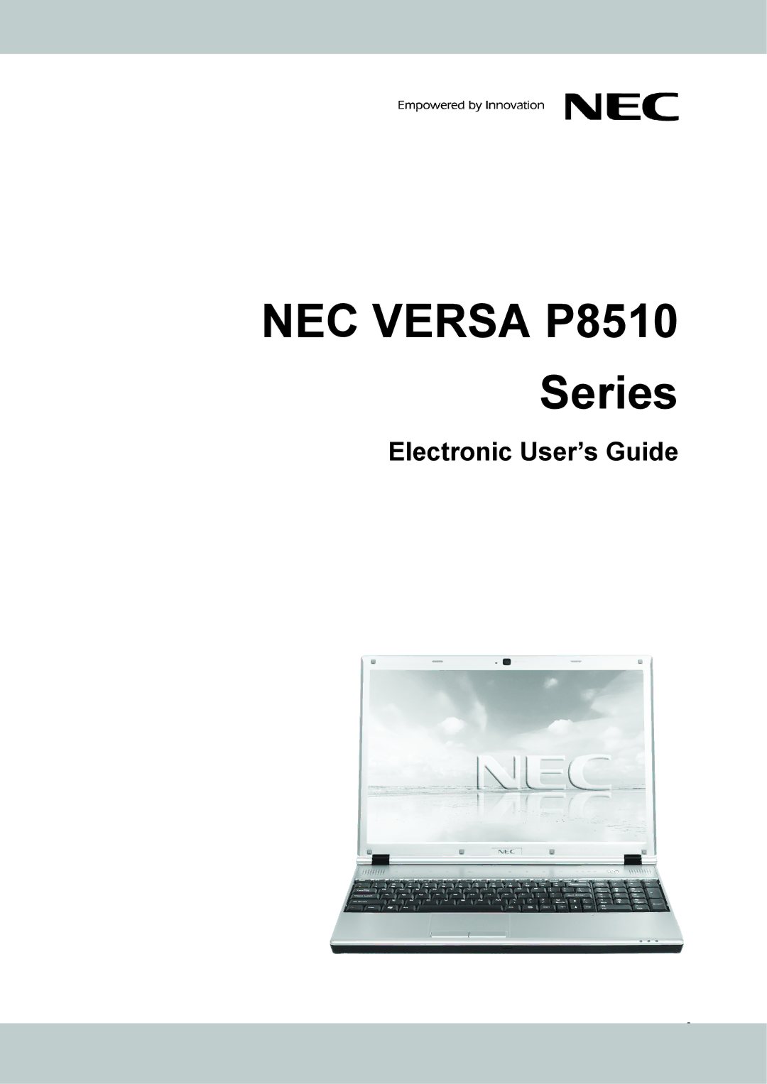 NEC manual NEC Versa P8510 Series 