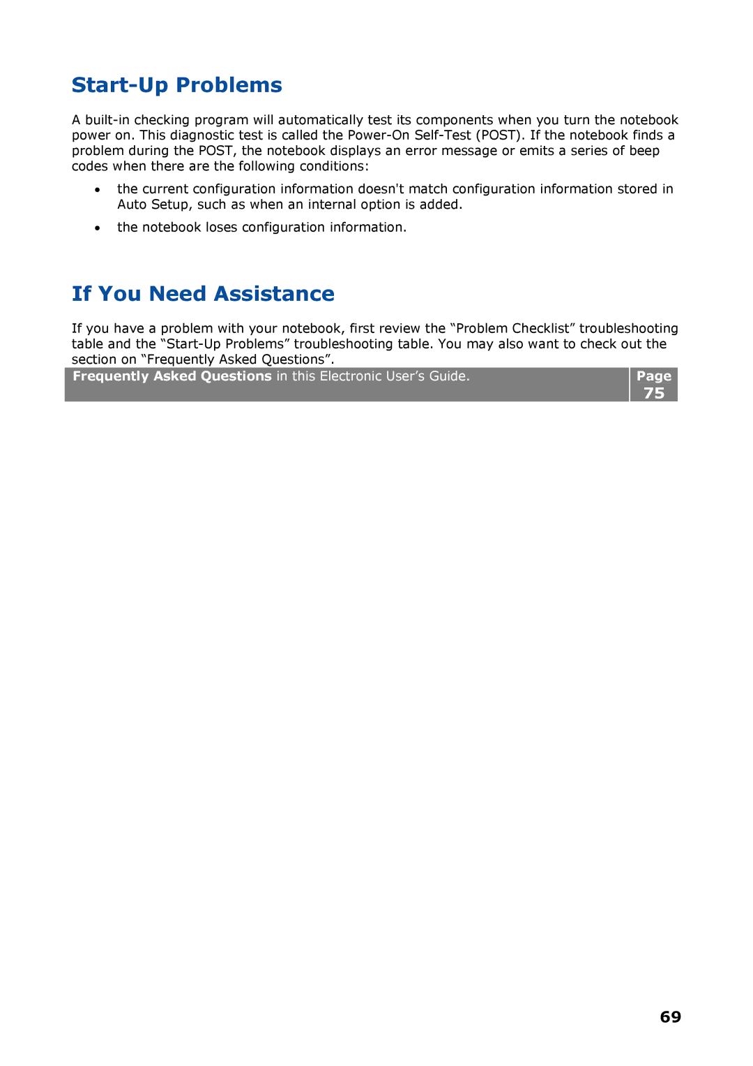 NEC P8510 manual Start-Up Problems, If You Need Assistance 