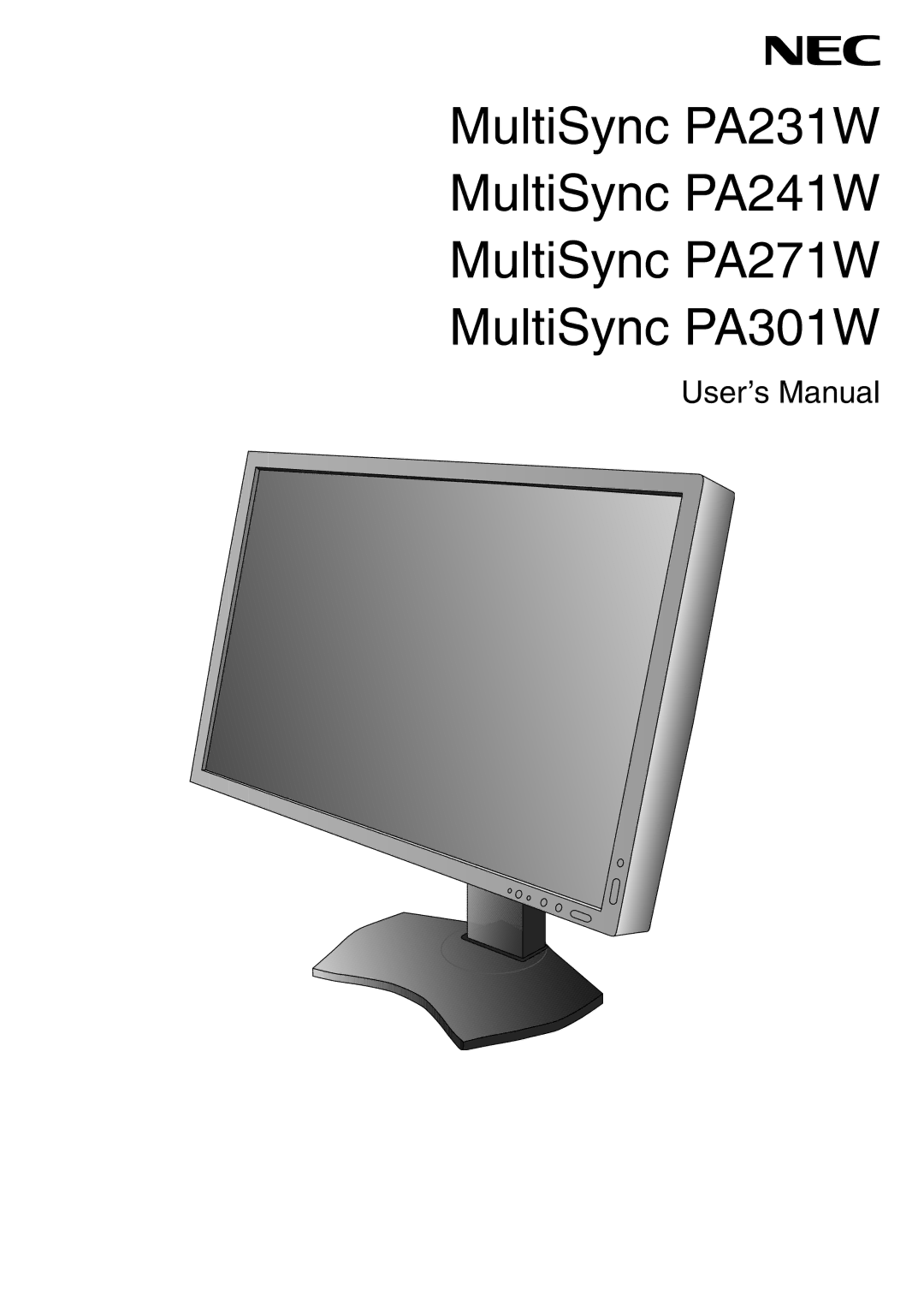 NEC PA231W, PA301W user manual User’s Manual 