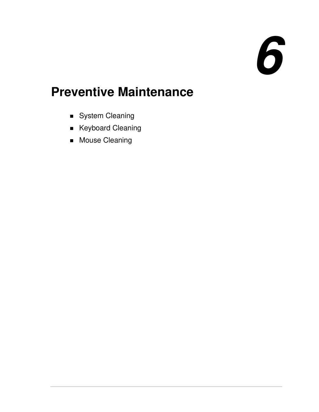 NEC PowerMate CT manual Preventive Maintenance 