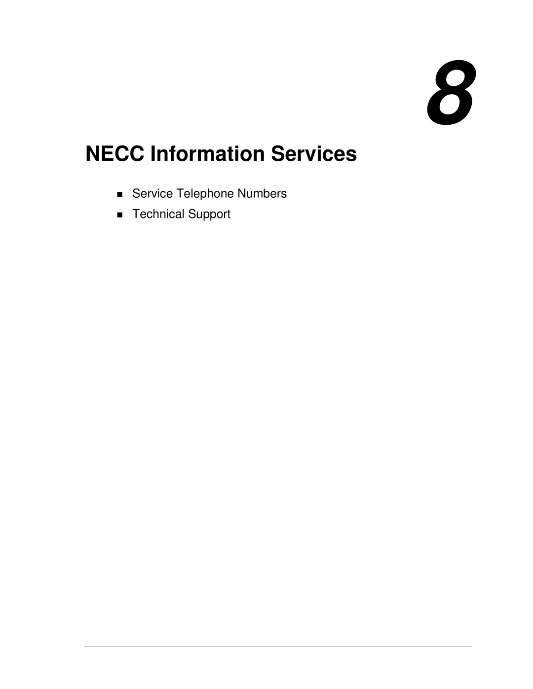 NEC PowerMate CT manual Necc Information Services 