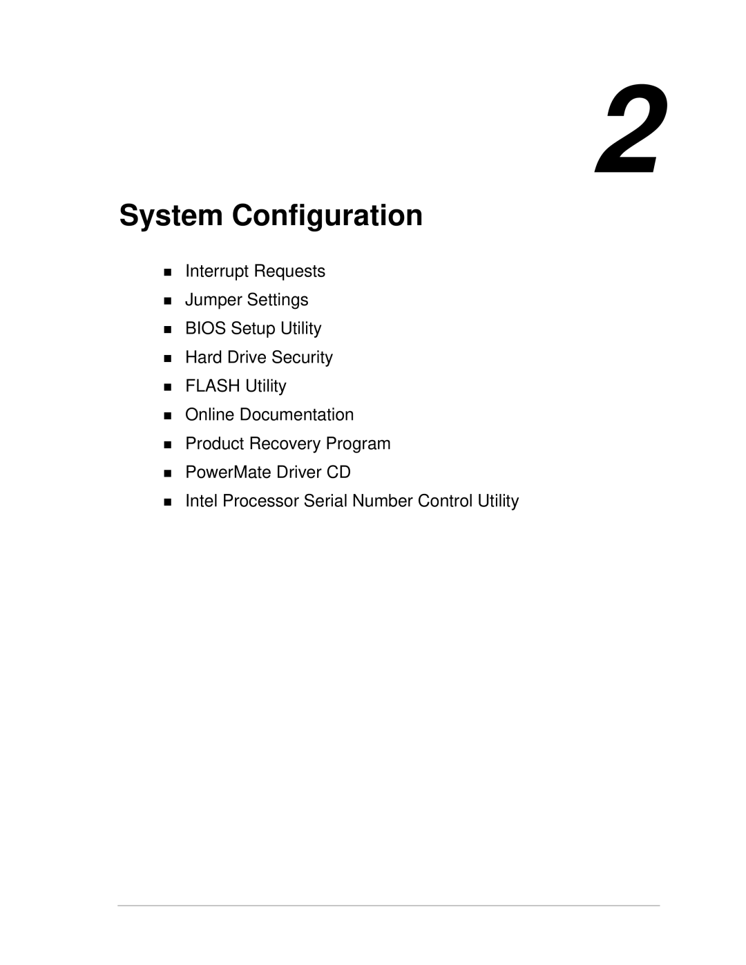 NEC PowerMate CT manual System Configuration 