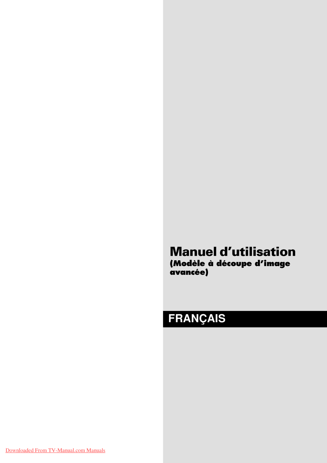 NEC PX-42XM4A, PX-50XM5A, PX-61XM4A user manual Manuel d’utilisation 