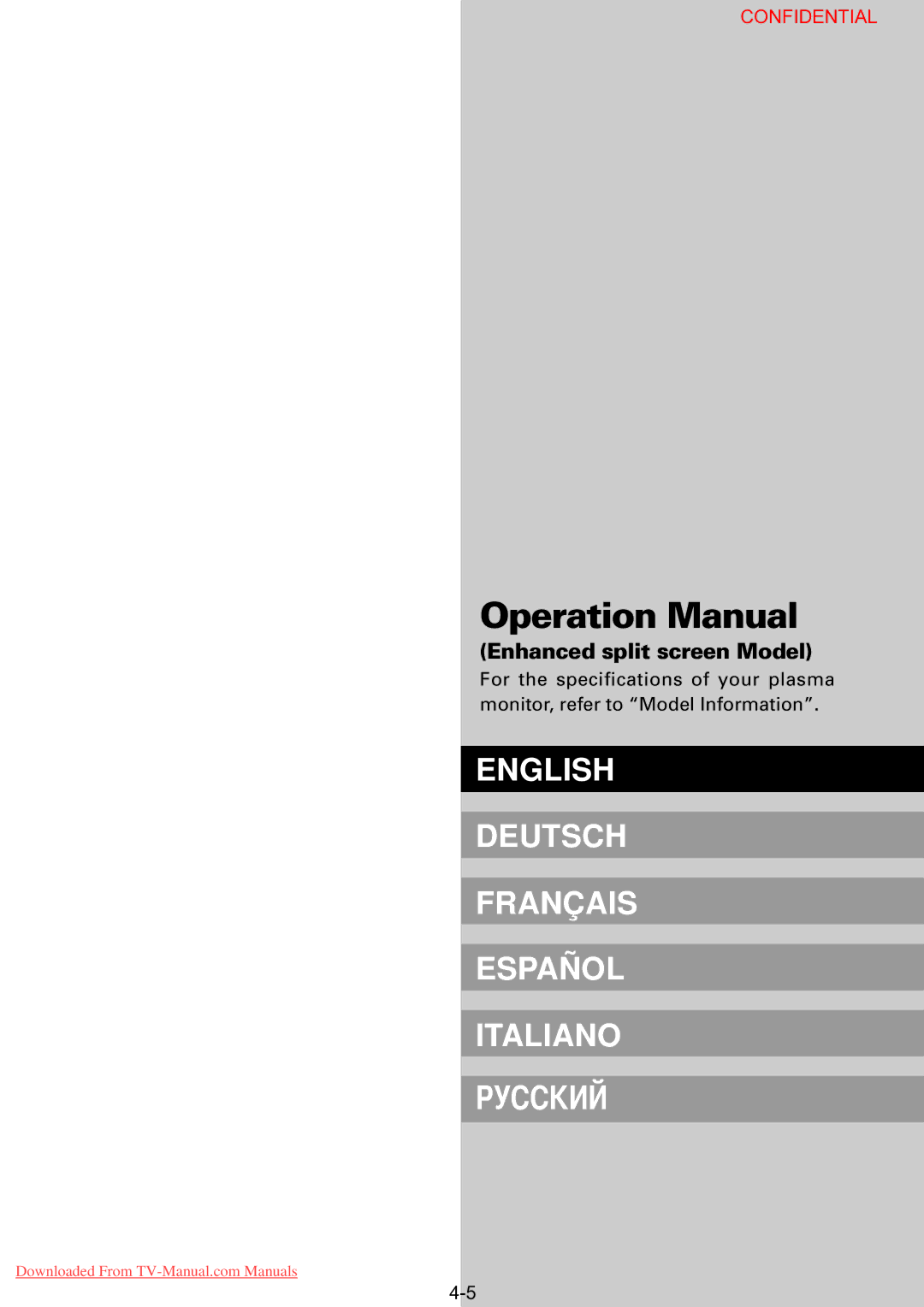 NEC PX-61XM3G user manual English Deutsch Français Español Italiano 