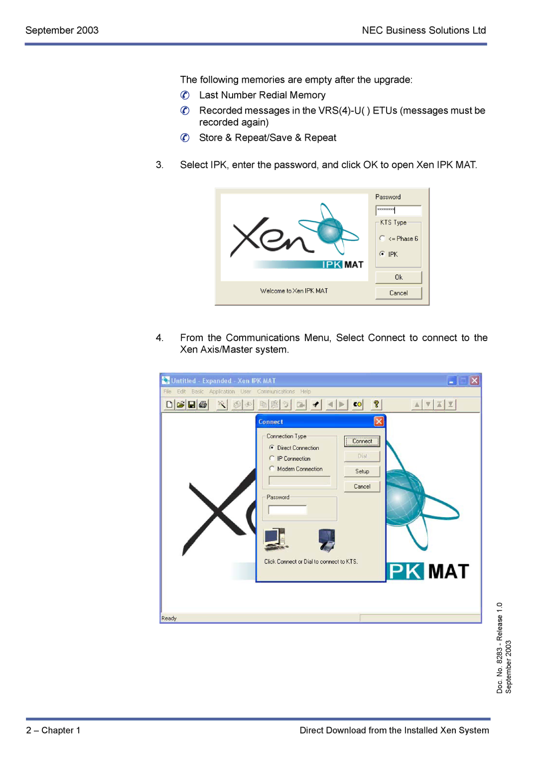 NEC R1000 manual Chapter Direct Download from the Installed Xen System 