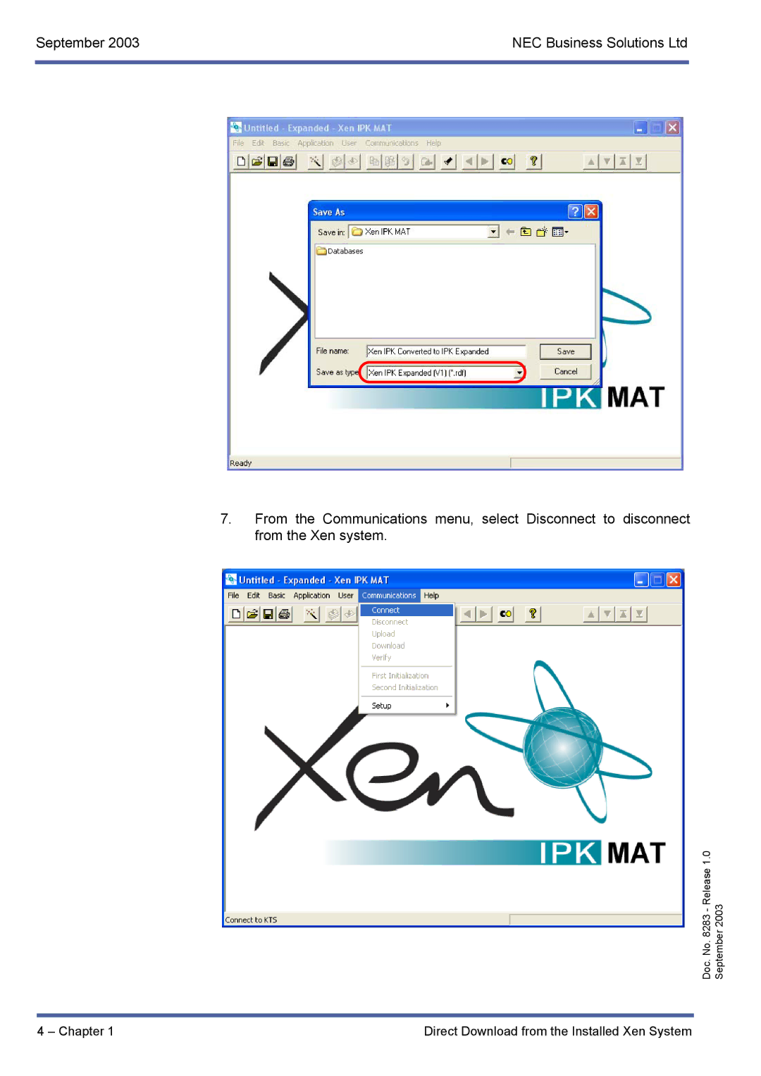 NEC R1000 manual Chapter Direct Download from the Installed Xen System 