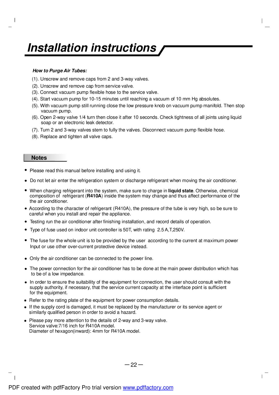 NEC RIH-3267, RIH-2667 user manual How to Purge Air Tubes 