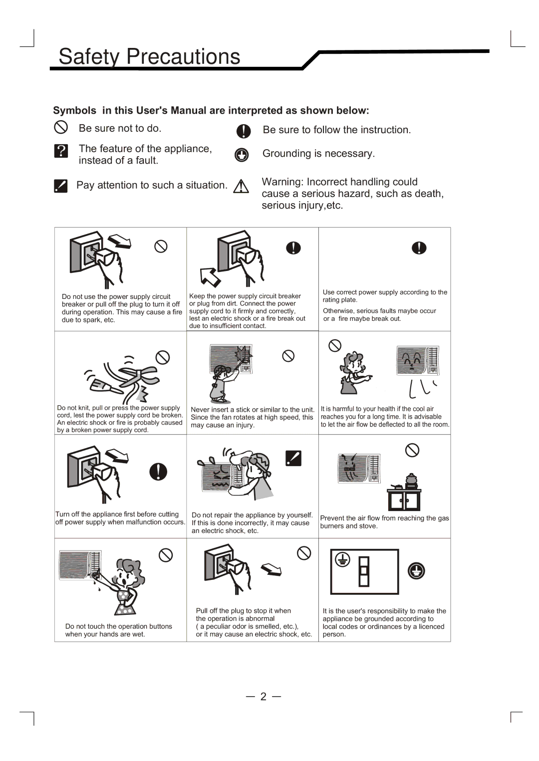 NEC RWC-4717, RWC-3217 user manual Safety Precautions 