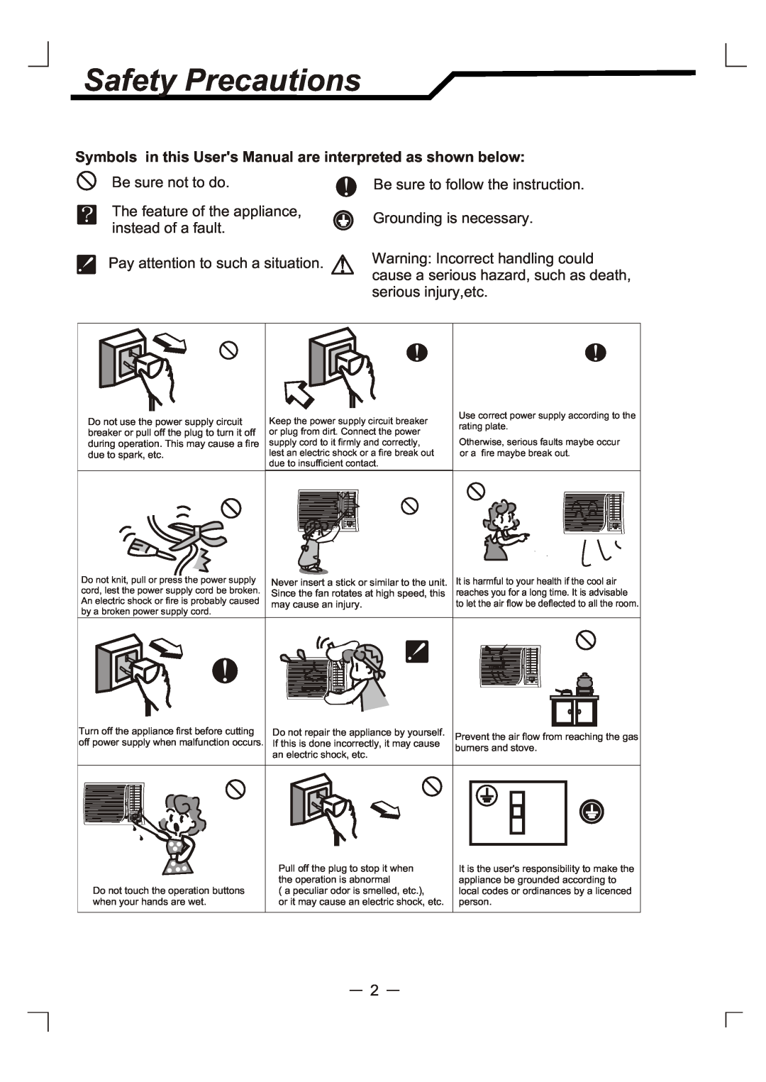 NEC RWC-4717, RWC-3217 user manual Safety Precautions, Be sure not to do, The feature of the appliance, instead of a fault 
