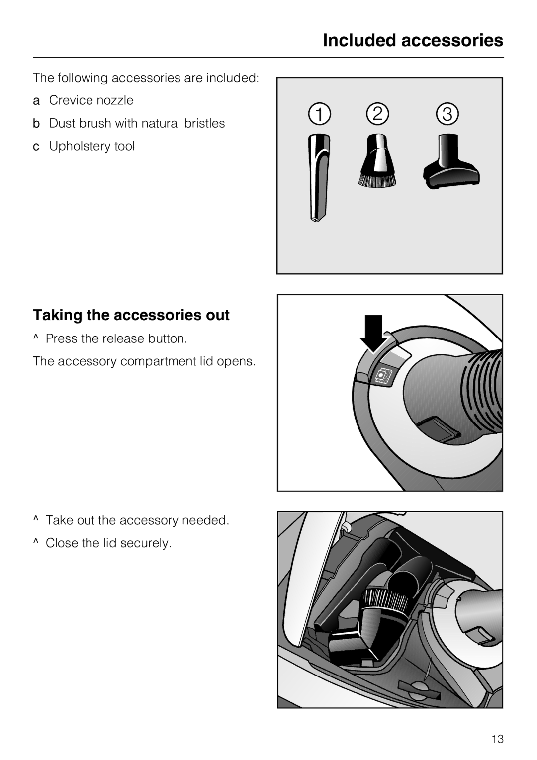 NEC S 5000 operating instructions Included accessories, Taking the accessories out 