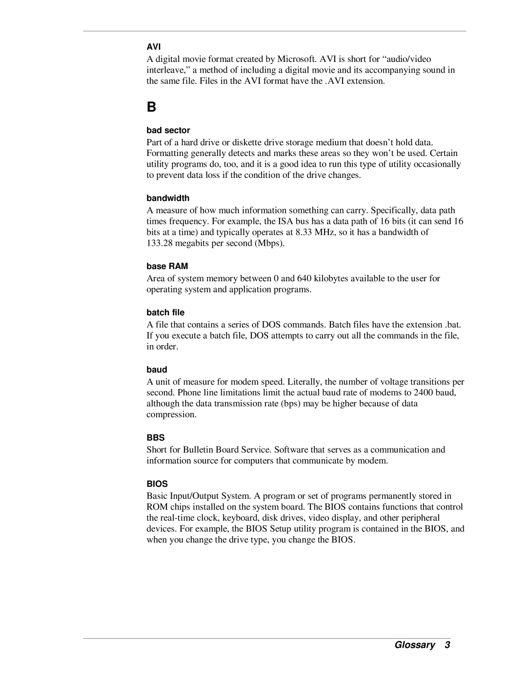 NEC SP B-Series manual Avi 