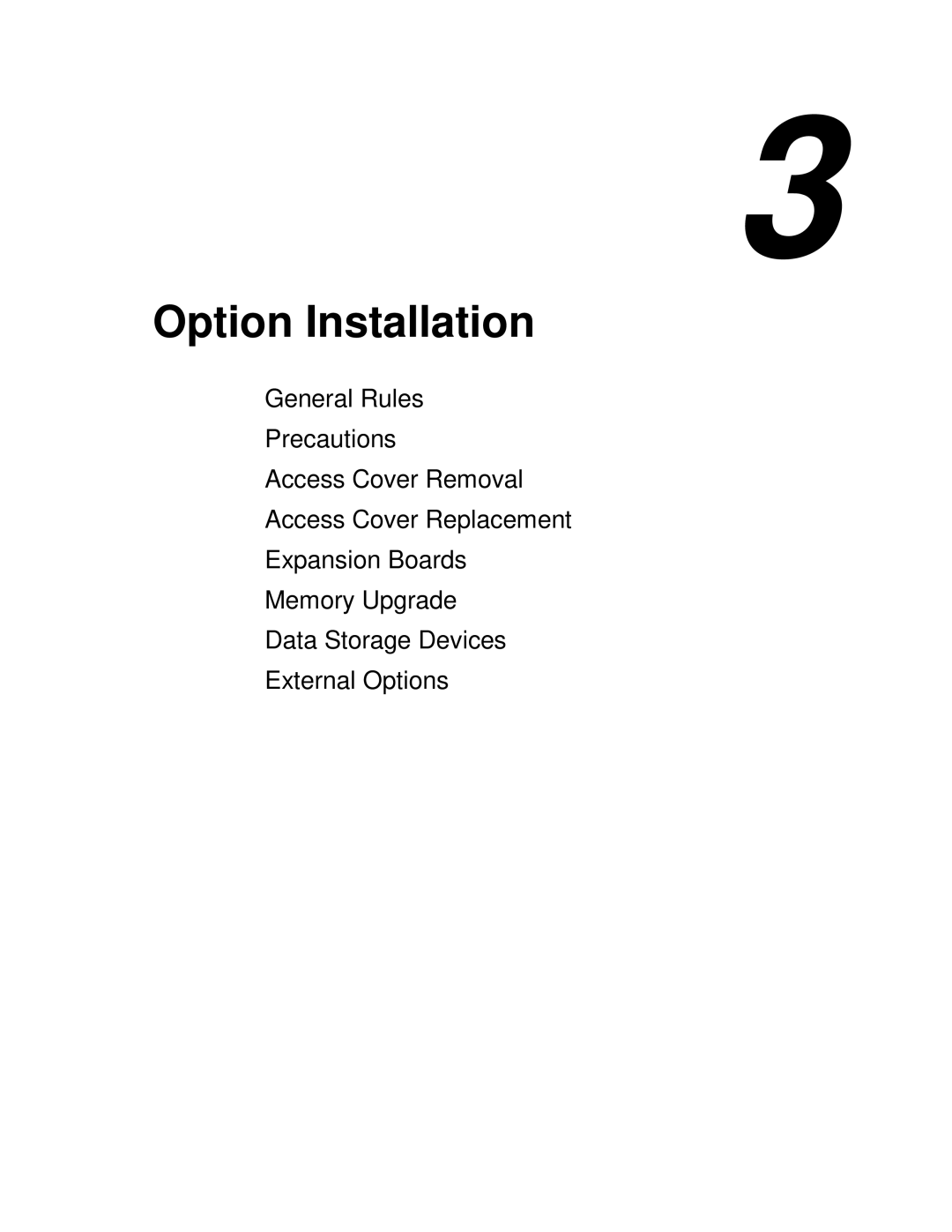 NEC SP B-Series manual Option Installation 