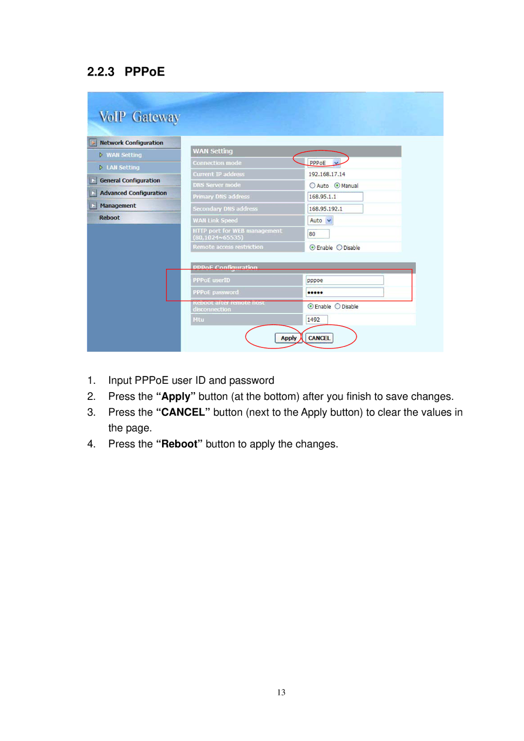 NEC SP5008A user manual PPPoE 