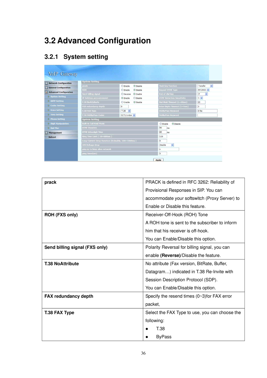 NEC SP5008A user manual Advanced Configuration, System setting 