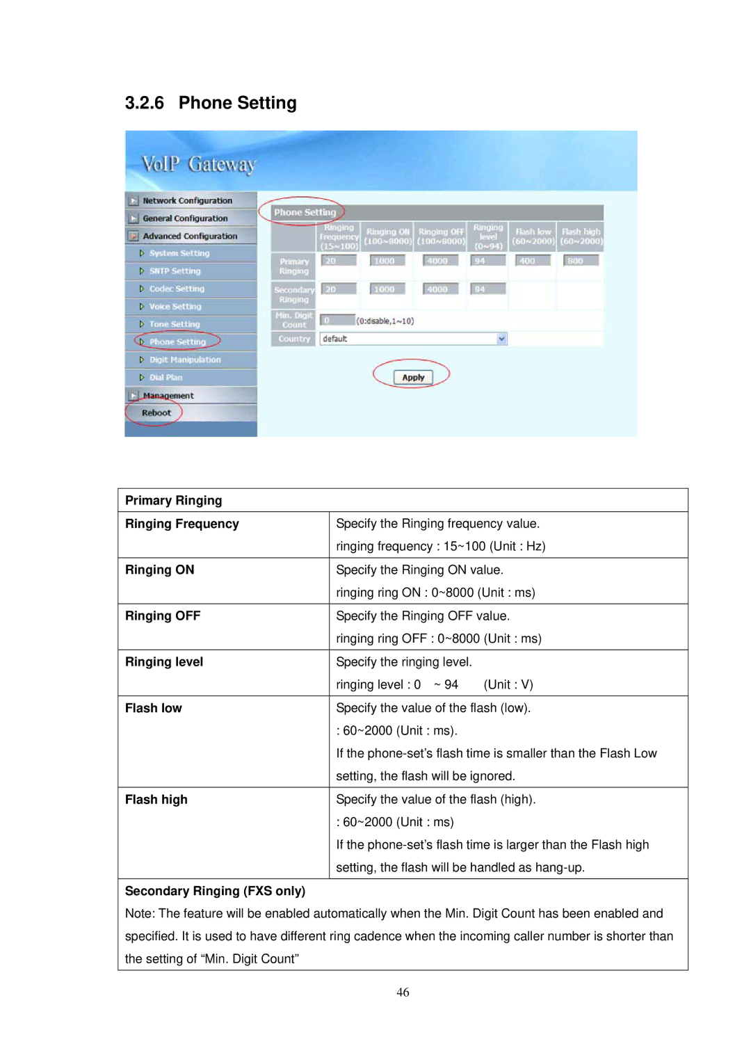 NEC SP5008A user manual Phone Setting 