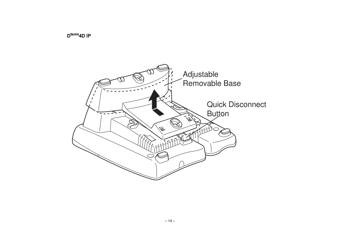 NEC SV7000 manual Adjustable Removable Base Quick Disconnect Button 